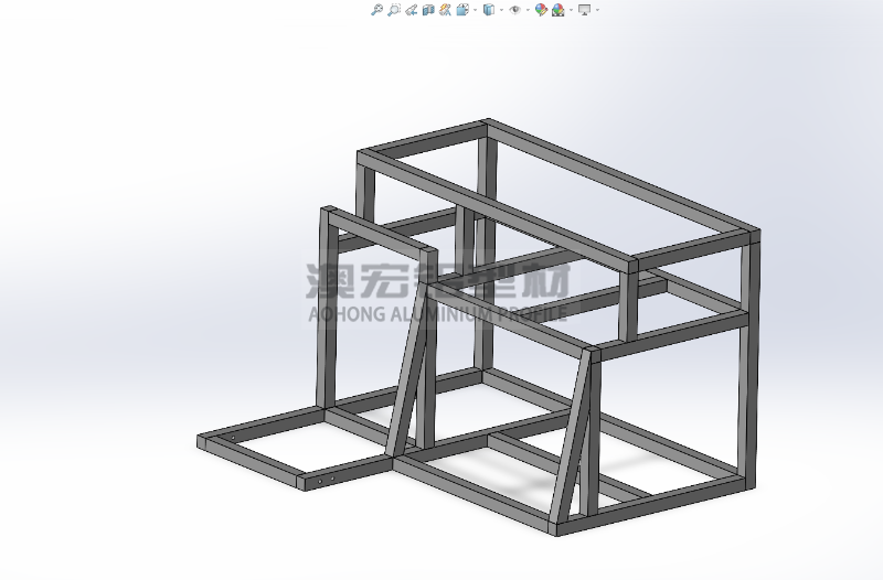 用sw做鋁型材機(jī)架